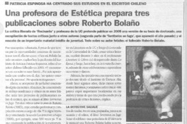 Una profesora de estética prepara tres publicaciones sobre Roberto Bolaño
