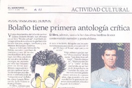 Bolaño tiene primera antología crítica