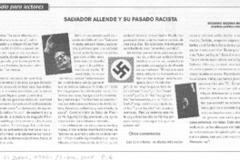Salvador Allende y su pasado racista