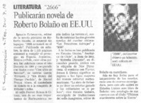 Publicarán novela de Roberto Bolaño en EE.UU.