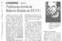 Publicarán novela de Roberto Bolaño en EE.UU.