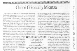 Chiloé colonial y Micutza