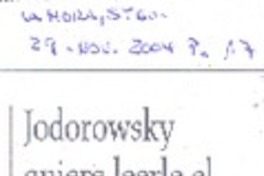 Jodorowsky quiere leerle el tarot a Bush