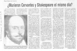 ¿Murieron Cervantes y Shakespeare el mismo día?