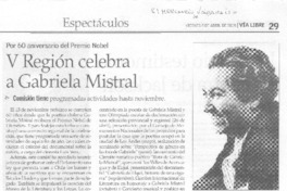 V Región celebra a Gabriela Mistral