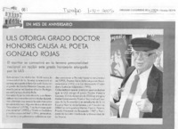So otorga grado Doctor Honoris Causa al poeta Gonzalo Rojas
