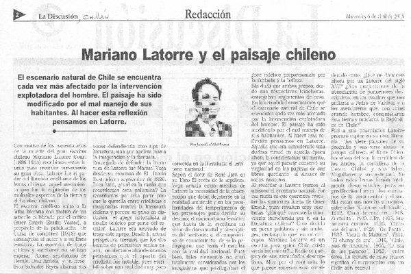 Mariano Latorre y el paisaje chileno