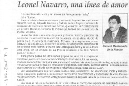 Leonel Navarro, una línea de amor