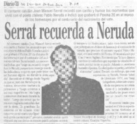 Serrat recuerda a Neruda