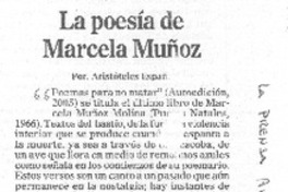 La poesía de Marcela Muñoz