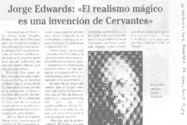 "El Realismo mágico es una invención de Cervantes"