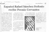 Español Rafael Sánchez Ferlosio recibe Premio Cervantes