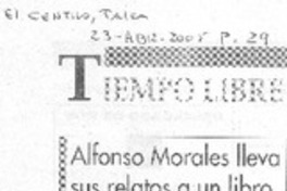 Alfonso Morales lleva sus relatos a un libro