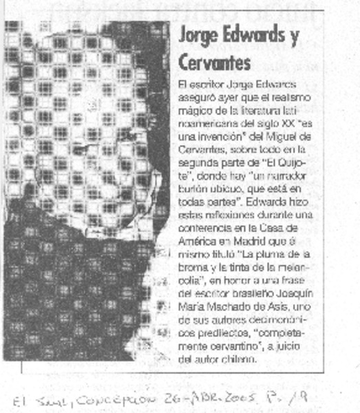 Jorge Edwards y Cervantes