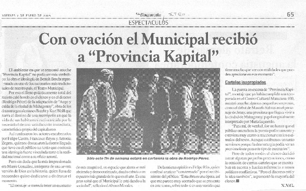 Con ovación el Municipal recibió a "Provincia Kapital"