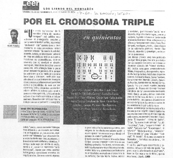 Por el cromosoma triple