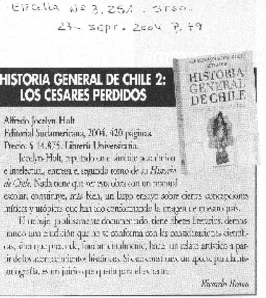 Historia general de Chile 2