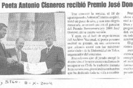 Poeta Antonio Cisneros recibió Premio José Donoso