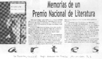 Memorias de un Premio Nacional de Literatura