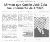 Afirman que Camilo José Cela fue informante de Franco