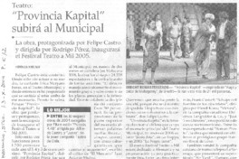"Provincia Kapital" subirá al Municipal