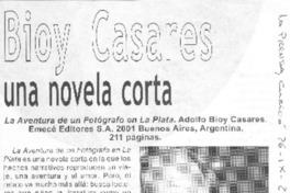 Bioy Casares, una novela corta