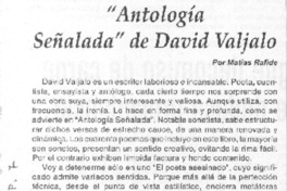 Antología Señalada de David Valjalo