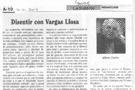 Disentir con Vargas Llosa
