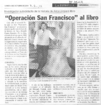 "Operación San Francisco" al libro