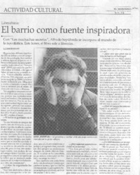 El barrio como fuente inspiradora [entrevista]