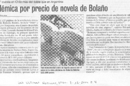 Polémica por precio de novela de Bolaño