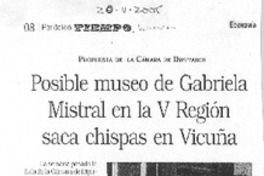 Posible museo de Gabriela Mistral en la V Región saca chispas en Vicuña