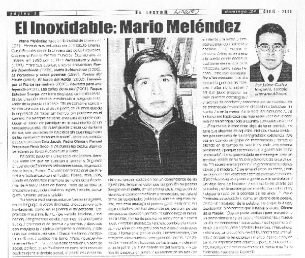 El inoxidale: Mario Meléndez