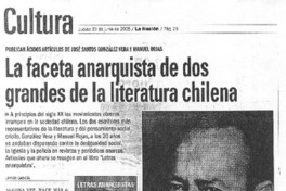 La faceta anarquista de dos grandes de la literatura chilena