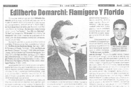 Edilberto Domarchi: Flamígero y florido