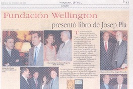 Fundación Wellington presentó libro de Josep Pla