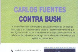 Carlos Fuentes contra Bush