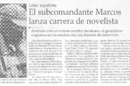 El Subcomandante Marcos lanza carrera de novelista