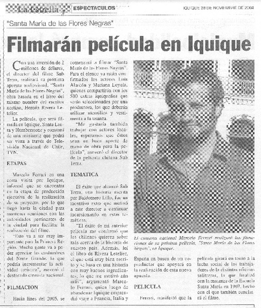 Filmarán película en Iquique