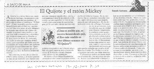 El Quijote y el ratón Mickey