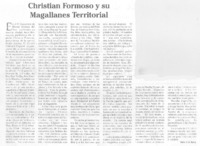 Christian Formoso y su Magallanes Territorial