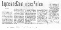 La poesía de Carlos Órdenes Picheira