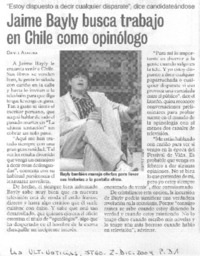 Jaime Bayly busca trabajo en chile como opinólogo