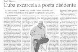 Cuba excarcela a poeta disidente