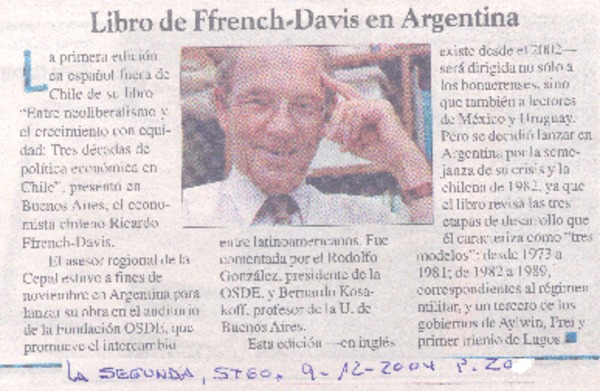 Libro de Ffrench-Davis en Argentina