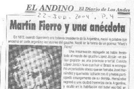 Martín Fierro y una anécdota