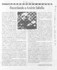 Recordando a Andrés Sabella