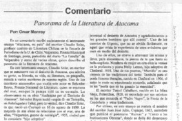Panorama de la literatura de Atacama
