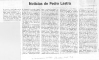 Noticias de Pedro Lastra
