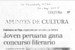 Joven peruana gana concurso literario